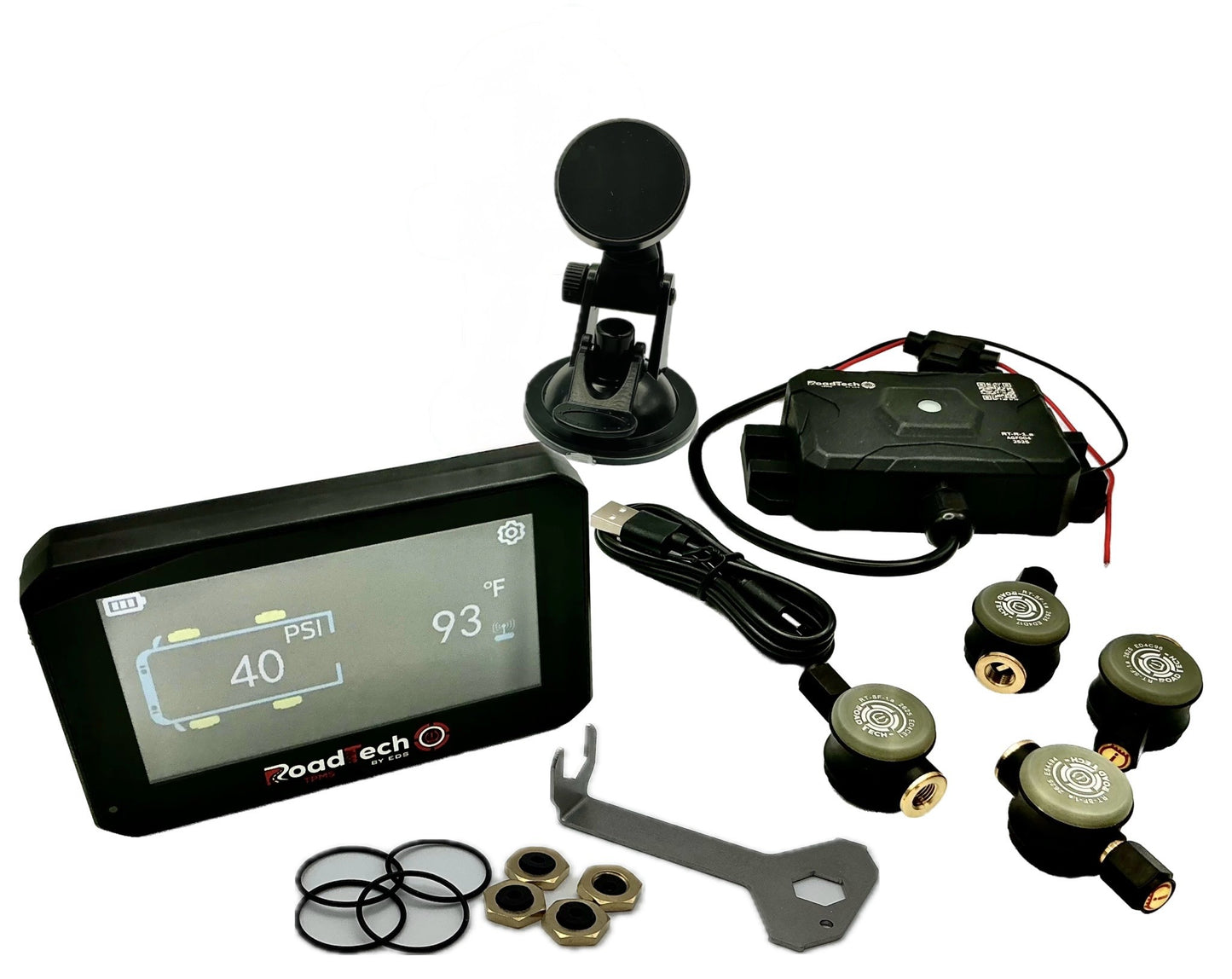 RoadTech Flow-Thru TPMS Kit-4 Sensor